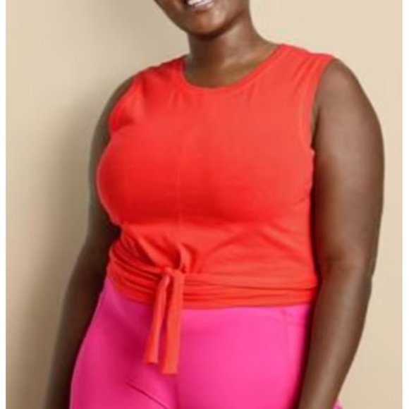 J. Dow Fitness Black History Month Women's Cropped Tank Top Red Orange Size XXL - Picture 4 of 5